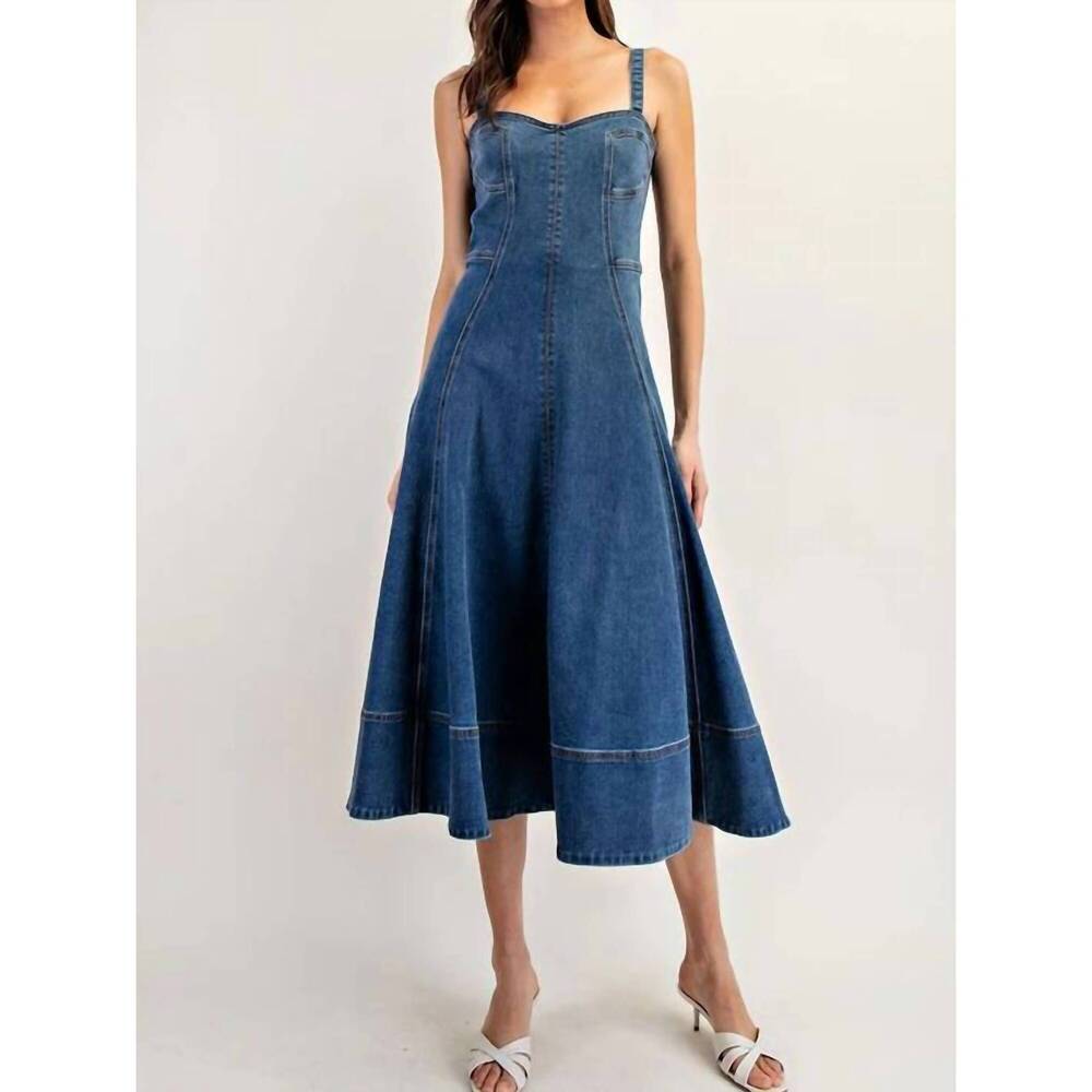 NEW EE:SOME classy midi dress in denim